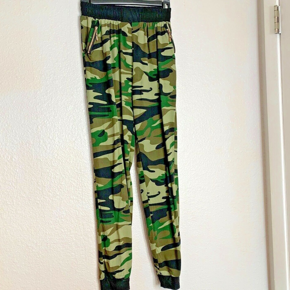 LA12St Juniors Sz L Camo Jogger Track Pants